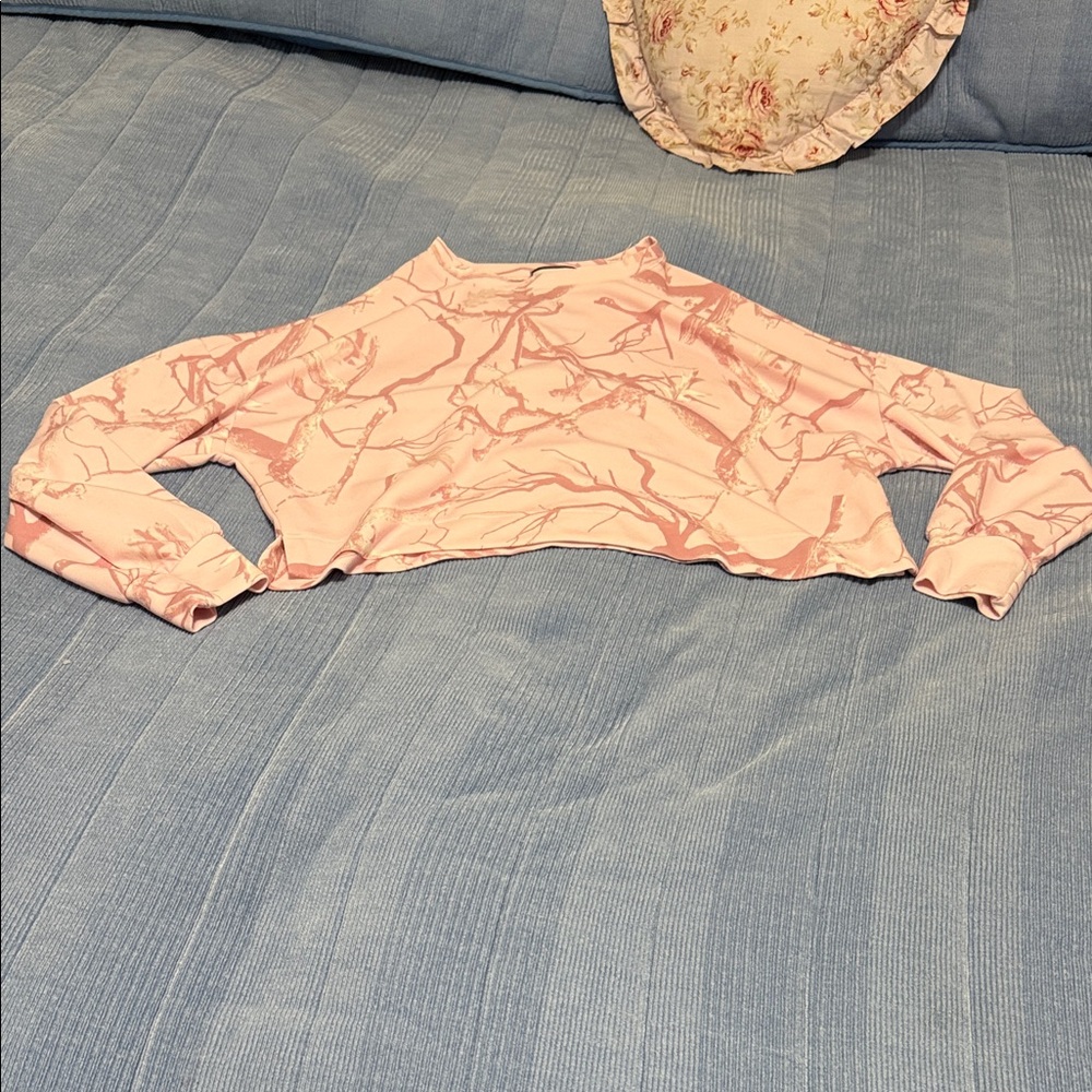 Pink Camouflage Women's Crop Top
